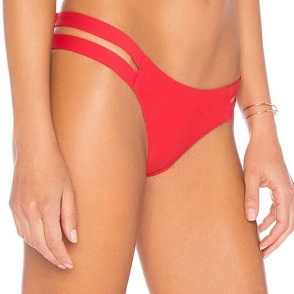 NWT Tavik Chloe Mini Cutout Swim Bottom Textured Amalfi in Hibiscus - L - Picture 10 of 10